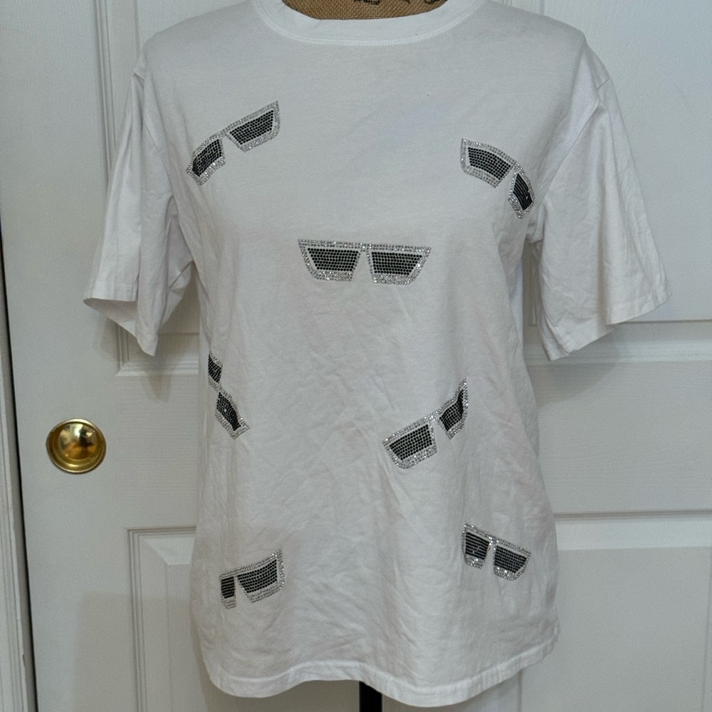 Why Dress embellished t-shirt  size M